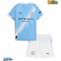 Manchester City Hjemmedraktsett Barn 2025-26 Kortermet (+ Korte bukser)